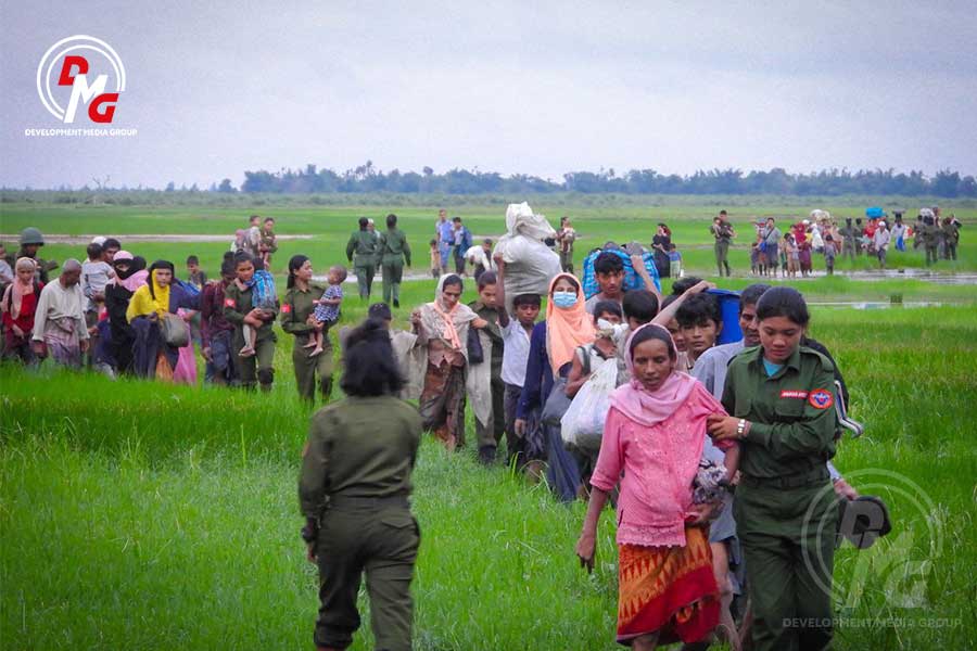 The AA evacuated Muslims from Maungdaw and nearby villages on August 8.